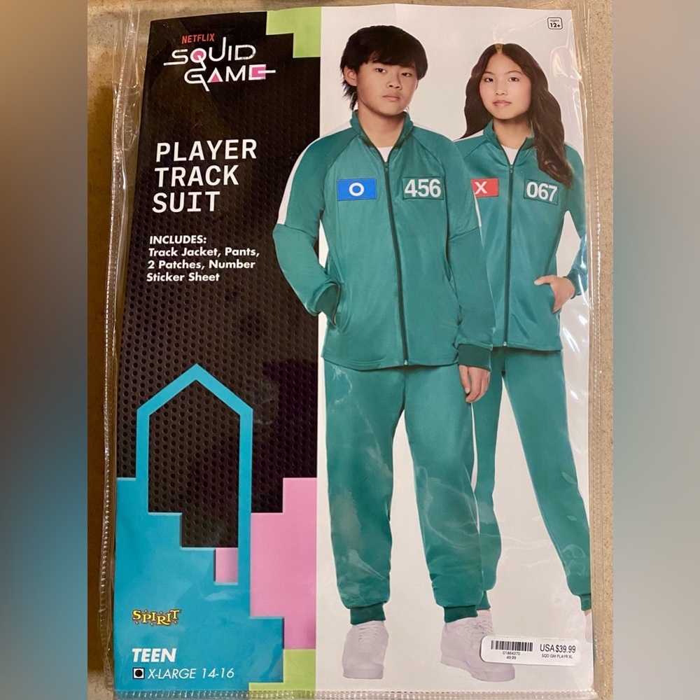 Spirit Halloween Player Track Suit Costume - Teal